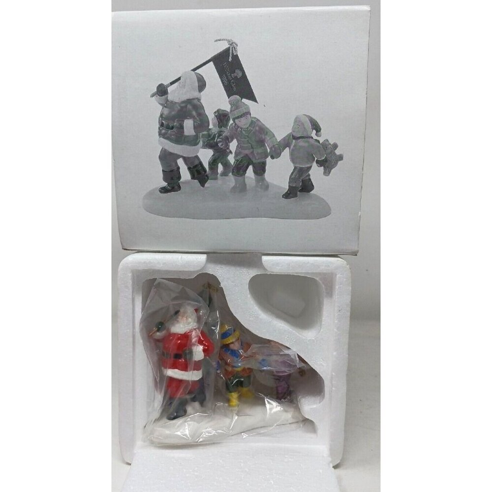 Department Dept 56 Here Comes Santa Original Snow Village 7743 w/Box 1996 #WS-D